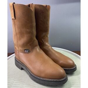 Justin Original Men's Conductor 10" Electrical Steel Toe Work Boots Camel Sz.8D